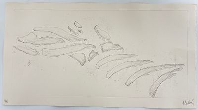 dessin d'une feuille sur une feuille de papier au crayon