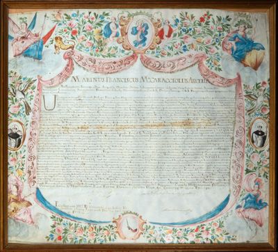 un manuscrit encadré de la Déclaration d'indépendance des États-Unis d'Amérique