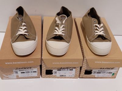 Lot de 3 - BENSIMON - Baskets basses ROMY B79 - Toile coton …