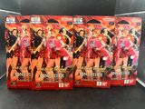 five anime action figures of one piece, one piece and one piece