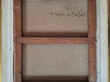 an image of a painting of a window with a message written on it
