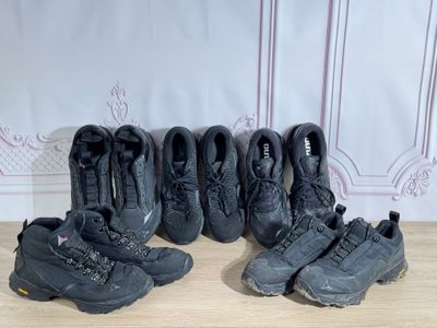 Lot de cinq paires de baskets et chaussures de randonnée, di…