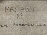 a message written on a piece of fabric with a picture of a dog