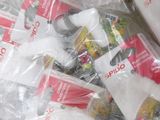 a pile of packaged food sitting on a table
