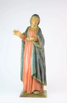 VIERGE Mater Dolorosa ou Stabat Mater en bois sculpté, polyc…