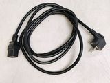a black cable connected to a computer mouse on a table