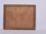 an old wooden picture frame on a white background