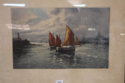 une image d'un tableau représentant un voilier sur l'eau