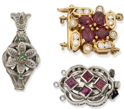 three different types of jewelry including a pendant, broochle, and a broochle