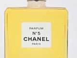 chanel no 5 perfume bottle on a white background