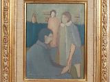 an image of a painting of two people in a room