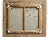 an old picture frame with a message written on it