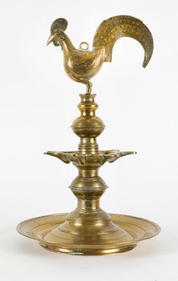 Lampe à huile kuthu vilakku, Inde, XXe siècle