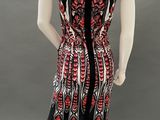 an image of a mannequin wearing a black and red dress