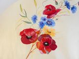 a painting of a bunch of flowers on a plate