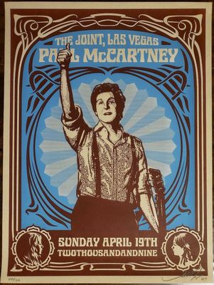 une affiche pour le concert commun de Paul McCartney à Las Vegas