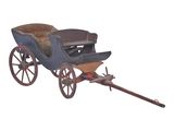 une calèche à l'ancienne sur fond blanc