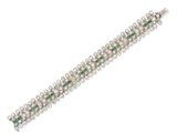 a diamond and emerald bracelet
