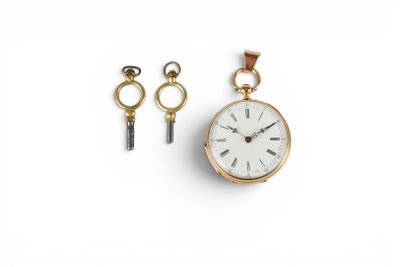 an image of a pocket watch and a key on a white surface