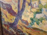 a painting of a tree in the middle of a painting