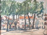 une image d'une peinture d'une scène de rue