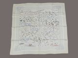 a white handkerchief with a map of the city of london on it