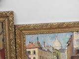 two paintings on the wall next to each other