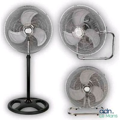 two metal fans sitting side by side on a white background