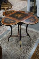 Belle « table de jeu » en marqueterie – style Napoléon III –… (photo 2)
