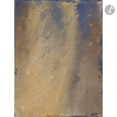 an image of a painting of a yellow and blue background