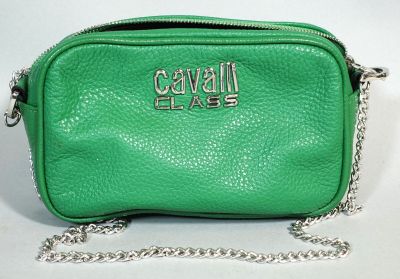 CAVALLI CLASS Petit sac en cuir vert