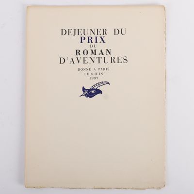 Menu DU DÉJeuner DU Prix DU Roman D'Aventures.