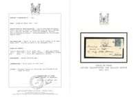 Ballon Monté LE VILLE DE FLORENCE. 20c. Lauré obl. étoile 2 s/lettre f