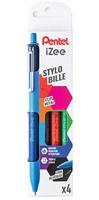 [Lot de 4] - PENTEL - Stylo bille rétractable iZee - Pointe …