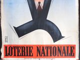 poster of a man in a suit and tie with a large x on it