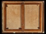 an image of a picture of a window with a wooden frame