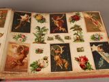 a book with pictures of angels and flowers on it