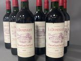 six bouteilles de vin rouge alignées sur une table