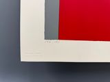 une image représentant un carré rouge et gris