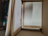a cardboard box with a picture inside of it