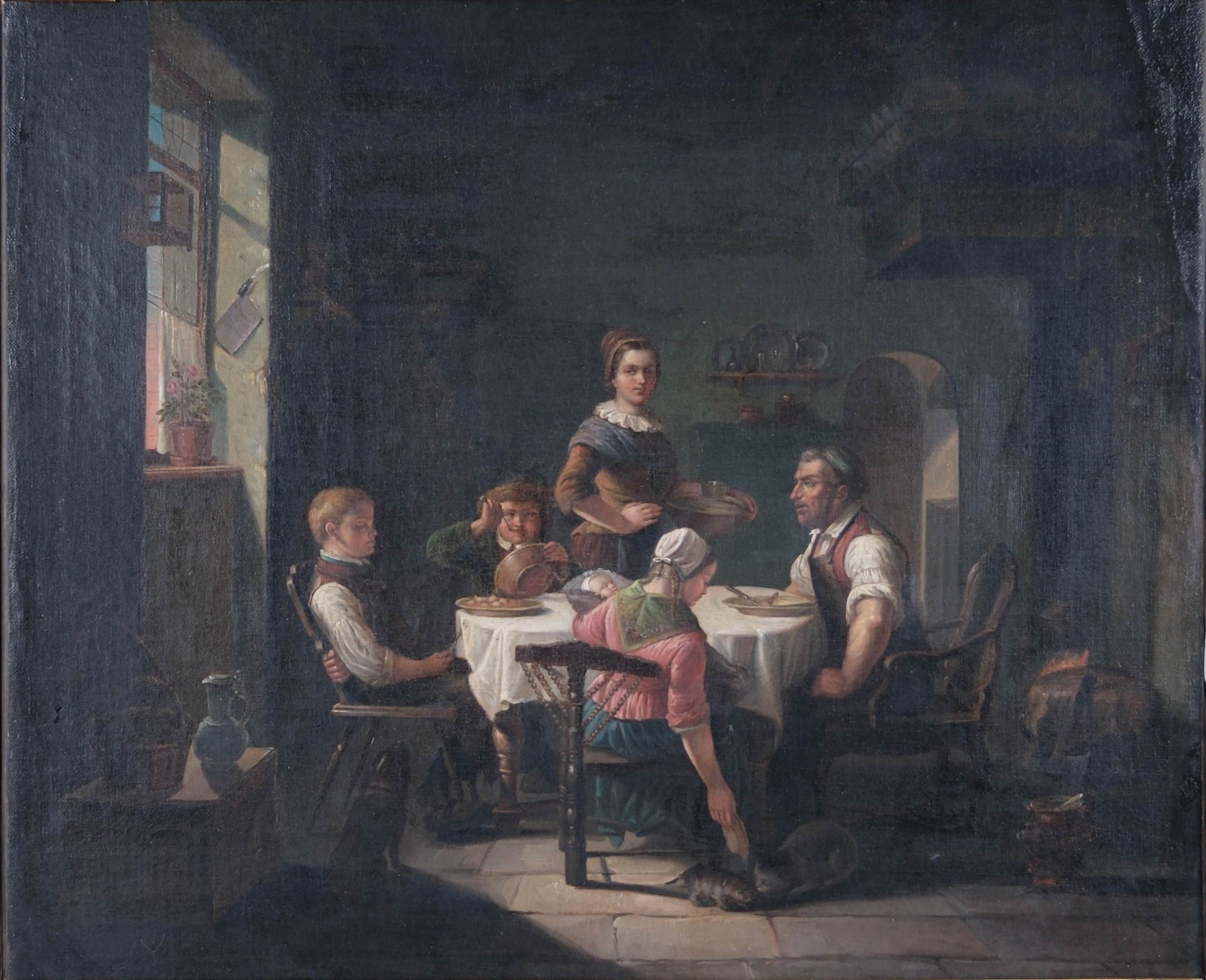 Thomas WEBSTER (1800-1886), attribué à Scène d’intérieur