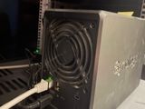 a computer with a power cord plugged into it