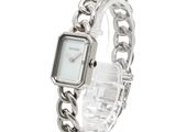 an image of a women ' s watch with a chain link bracelet