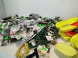 a table with a lot of assorted items on it