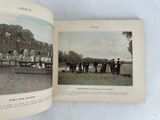 an open book with a picture of a group of people on a boat