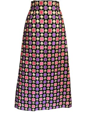 a black and pink skirt with a pattern on it