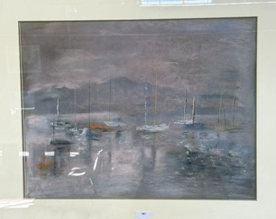 Françoise LANDOWSKI (XXe) , "SIX FOUR" pastel sur papier, SB…
