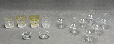 Baccarat: Sept verres à pied. H.