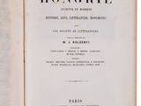 an old book with a black and white title on it