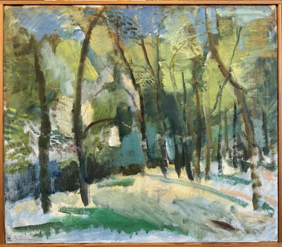 ROSEN (XXe siècle) "Paysage en sous-bois"